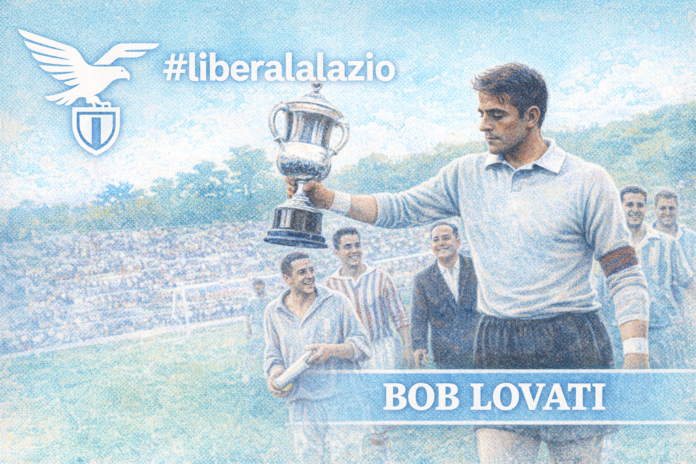 Bob Lovati con brand Lazio.